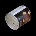Custom Round Kraft Paper Cans Packaging For Nuts , Cookies