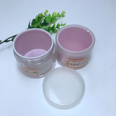 Elegant Airtight PET PP Cosmetic Jars Double Walled Plastic Jar With Lids