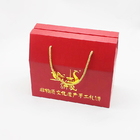CMYK Recycled Paper Gift Boxes Square Kraft New Year Food Packaging Paper Gift Box For Nuts