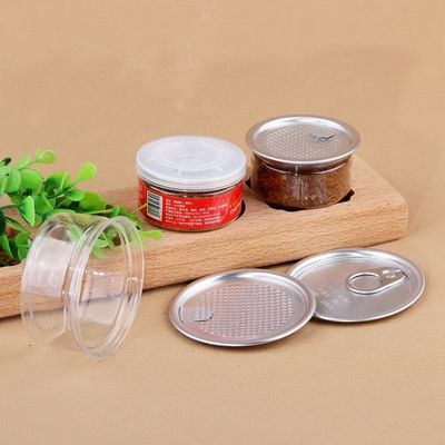 HUIHUA Manufacturer Custom POP Can For Food Packing. 300ml 350ml 400ml 450ml 500ml 550ml PET Tuna Can Plastic Jar With Easy Open Aluminum Lid