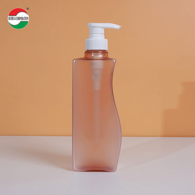 Clear PET Jars For Shampoo Shower Gel 500ml Plastic Bottle With Pump Press Lid Customized Service