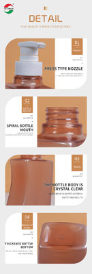 Clear PET Jars For Shampoo Shower Gel 500ml Plastic Bottle With Pump Press Lid Customized Service