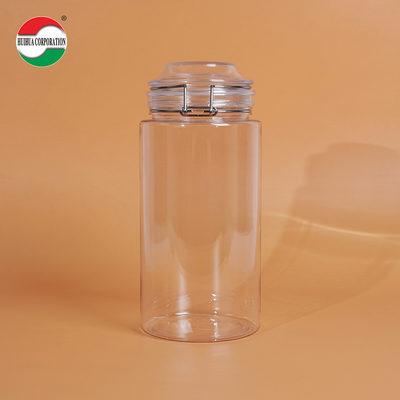 1660ML Transparent PET Bottle Plastic Jars For Food Clear Plastic Cylinder Sealed Jars For Sustainable And Eco-Friendly Packaging