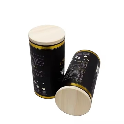 Kraft Paper Airtight Tea Container with Cork Lid Cylinder Packaging Tube for Food Candies Crafts Cookies Embossed Surface