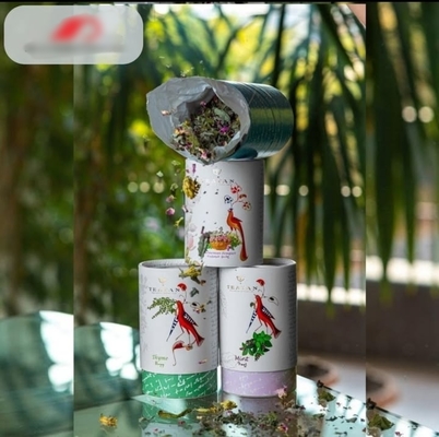 Degradable Eco-Friendly Kraft Paper Cardboard Tube Loose Tea Dried Flower Perfume Gift Food Tube Snack Packaging