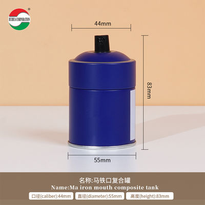Tinplate Composite Cans Eco Friendly Cylinder Plastic Tube Round Packaging Box For Food