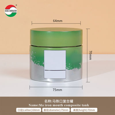 Tinplate Composite Cans Eco Friendly Cylinder Plastic Tube Round Packaging Box For Food