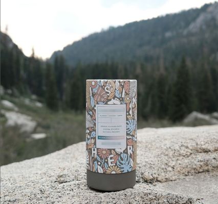 Natural Coffee Bean Drink Powder Container Paper Tube Tea Box Round Paper Tea Package Tube