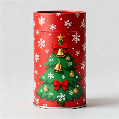 Low MOQ OEM Customized Eco-Friendly Paper Tube for Christmas Gift Paper Tube Packaging