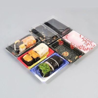 Custom Packaging Box Disposable Sushi Takeaway Wooden Sushi Box Sushi Food Container Box