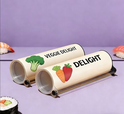 Custom Size Sushi Push Pop Container Food Grade Paper Cylinder Push Tube Packaging for Snacks Custom Design