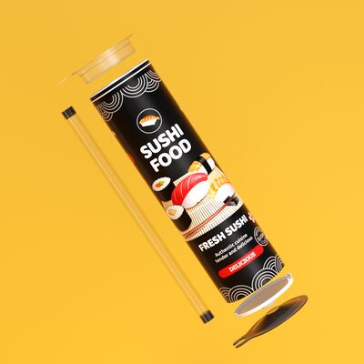Eco-friendly Food Grade Sushi Packaging Paper Tube with Customized Logo