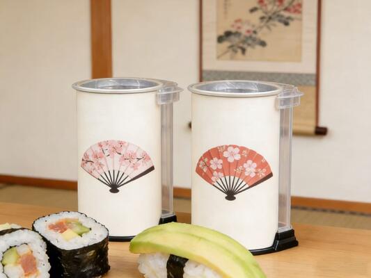 Custom Printed Food Grade Sushi Push Pop up Tube Creative Sushi Pop up Packaging Sushi Box Takeaway