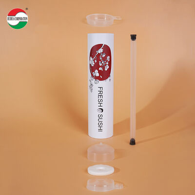 Food Grade Sushi Push Pop Paper Tube Kraft Foil Lined 52mm 220mm Custom Height OEM Wholesale Distributor Supply