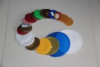 착색된 PE 양철 깡통 뚜껑/덮개/모자의 둘레에 주문을 받아서 만드는, 로고 인쇄 스티커