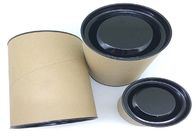 Light Weight Custom Paper Tube With Metal Lid / Biscuit Cookie Packaging Box