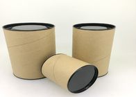 Light Weight Custom Paper Tube With Metal Lid / Biscuit Cookie Packaging Box