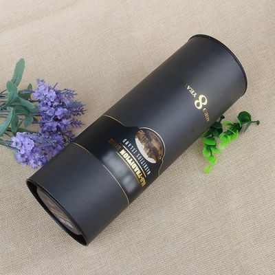 Hot Sell Luxury Cardboard Wine Bottle Cylinder Tube with Metal Lid Custom Logo Foil Stamping Gift Packaging for Champagne