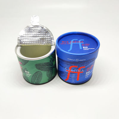 Eco Friendly Food Grade Composite Aluminum Foil Liner Airtight Paper Tube Cans for Bakery Cafe Power Cookie Chocolate Snacks