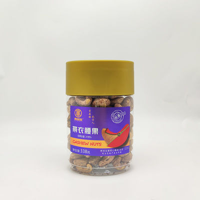 캐슈 견과를 위한 완벽한 400ml 명확한 플라스틱 실린더 쌓을수 있는 주문 색깔 애완 동물 단지