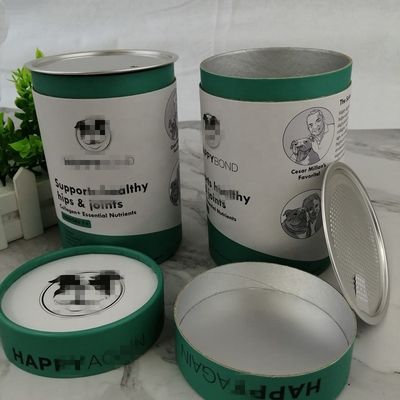 Food Grade Tea Paper Jar Customized Craft Paper Bio-degradable Cylinder Carton Packaging Tube Sealed Moisture-proof Chewing Gum