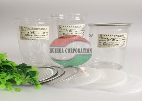 사탕 식사를 위한 알루미늄 EOE를 가진 플라스틱 애완 동물 쉬운 열려있는 Sealable 깡통
