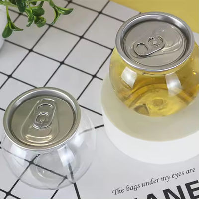 200ml 덩어리 모양 선명한 플라스틱 칵테일 병 PET 음료 캔 음료 주스 커피
