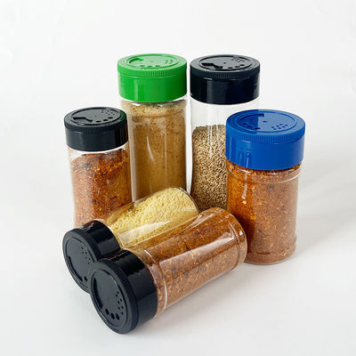 Wholesale Sample Provided Plastic Spice Jars Bottles Containers With Black Lid Perfect for Storing Spice and Powders