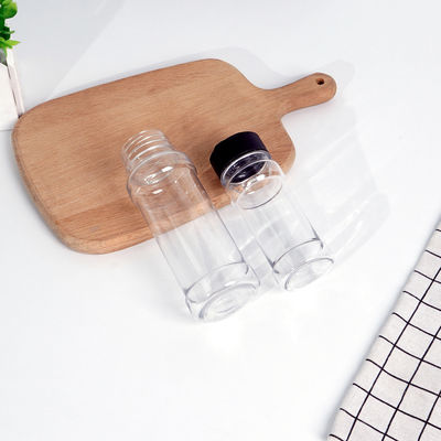 Clear PET Bottle BBQ Condiment Seasoning Plastic Salt Shakers Jar PET Spice Bottles Dry Food