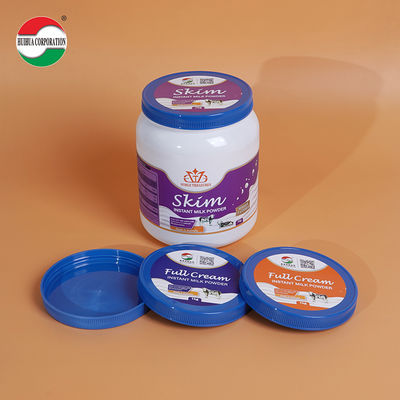 식품 등급 502# 125mm 플라스틱 PP PE 포장 뚜?? 우유 가루 병 ISO / SGS / FDA / FSSC 승인