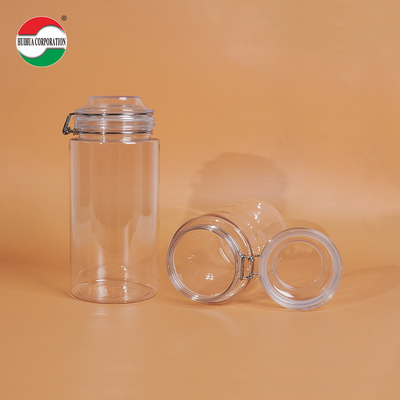 1660ML Transparent PET Bottle Plastic Jars For Food Clear Plastic Cylinder Sealed Jars For Sustainable And Eco-Friendly Packaging