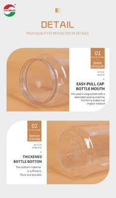 400ml PET Juice Bottle with Press Lid for Cold Filling