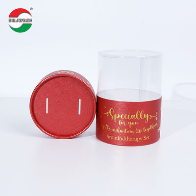 Custom Transparent Paper Tube Packaging with PVC Window for Cosmetics