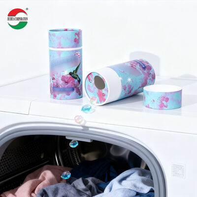 Customized Cylinder Packaging Tube for Branding Products Boxes with Window and Big Open for Laundry Perfume Beads Cosmetic