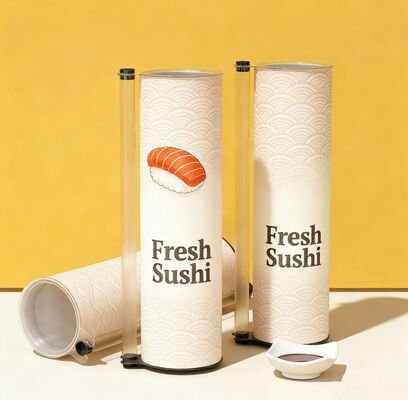 Eco-friendly Food Grade Sushi Packaging Paper Tube with Customized Logo