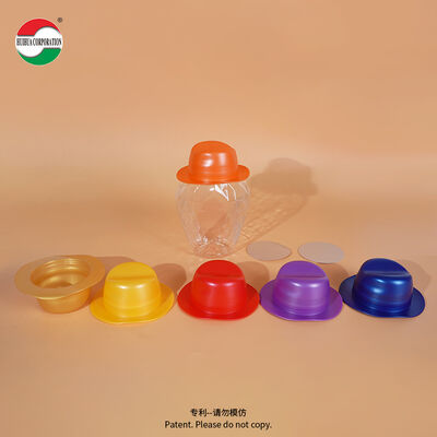 New Product Hat-Shaped Lid PET Can Plasticbottle Food Grade Wide Mouth Cans Hot Sale Factory Made