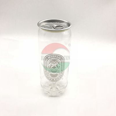 500ml 투명한 음료 깡통, 음식 급료 애완 동물 플라스틱 소다 캔 덮개