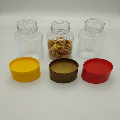 Square Pet Food Jars For Clear Plastic Pop Can Bottle Easy Open End For Dried Fruit Spice Cookies Packaging