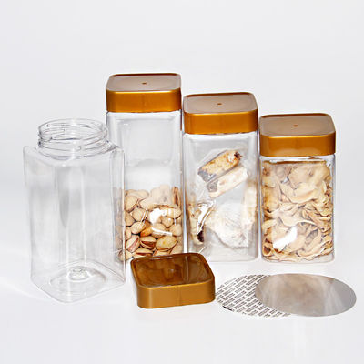 Transparent Food Plastic Cans Wholesale PET Food Jars Transparent Wide Mouth Plastic Bottle Plastic Spice Jar
