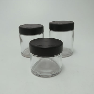 3oz Childproof Clear Containers Herbs Flowers Glass Jar CBD Flowers Jar