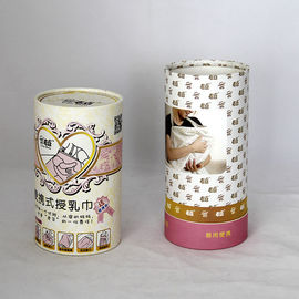 Water Proof Recyclable Cylinder Paper Cans Packaging for Handkerchief Scarves Nursing Towel