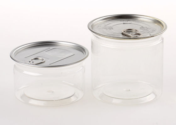 밀봉 명확한 플라스틱 실린더 완벽한 쉽 열려있는 플라스틱 애완 동물 음료 깡통